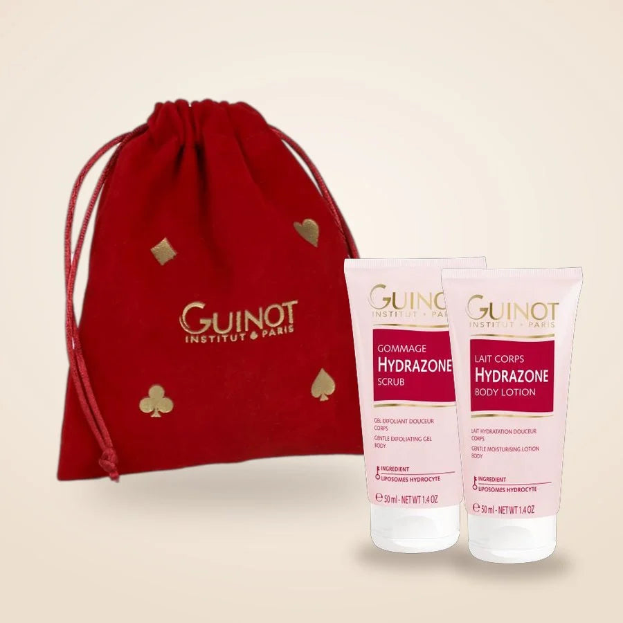Pochon Hydrazone Corps Guinot : Gommage Hydrazone et Lait Hydrazone Corps 50 ml
